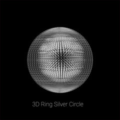 3D Ring Silver Circle Vector