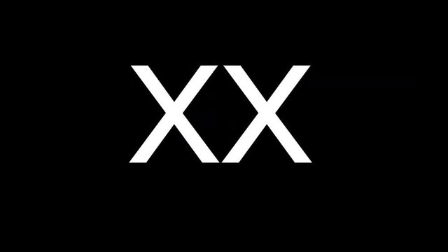 From the Glitch effect arises Roman numerals XX. Then the TV turns off. Alpha channel Premultiplied - Matted with color black