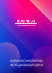 Vector creative bright pink and purple illustration with bokeh and header. Business abstract gradient background.