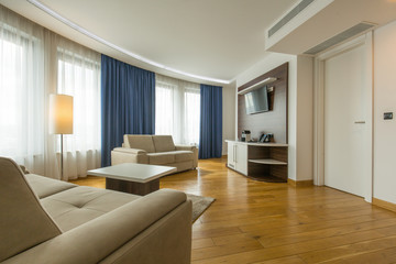 Interior of a modern hotel apartment
