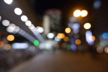 blurred city night light defocus cityscape.