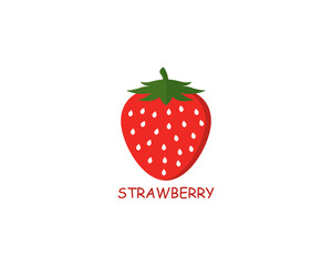Strawberry logo template vector icon illustration design 