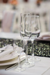 decorated table in the restaurant