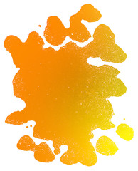 Abstract aquarelle cold color wet brush paint stroke striped element for print, blank. Colorful watercolor blue paper texture hand drawn isolated stain on white background for text, web, design