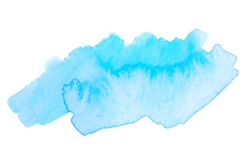 watercolor blue with paper texture. paint on paper.