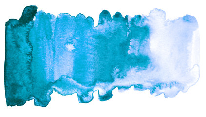 watercolor blue with paper texture. paint on paper.