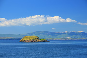 Coastland and sea in Scotland