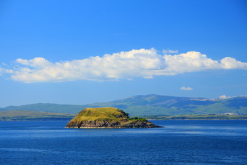 Coastland and sea in Scotland