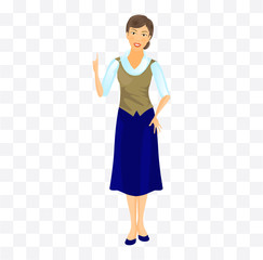 woman isolated illustration