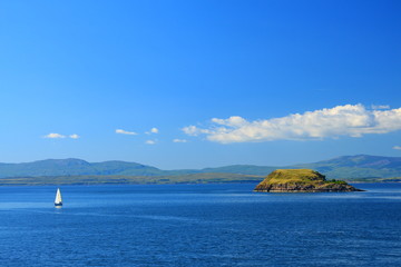 Coastland and sea in Scotland