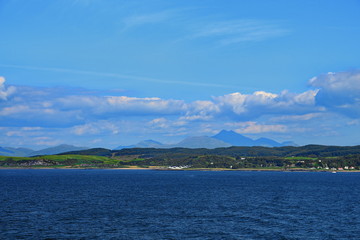 Coastland and sea in Scotland