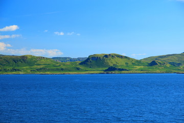 Coastland and sea in Scotland
