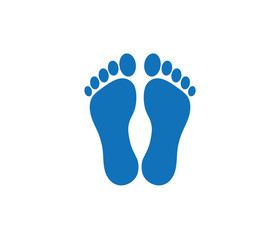 Fototapeta na wymiar Human footprint icon vector on white background 