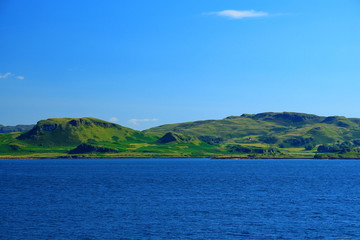 Coastland and sea in Scotland