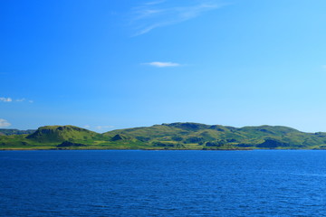 Coastland and sea in Scotland