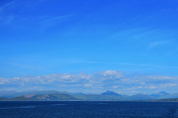 Scotland mountains from the sea