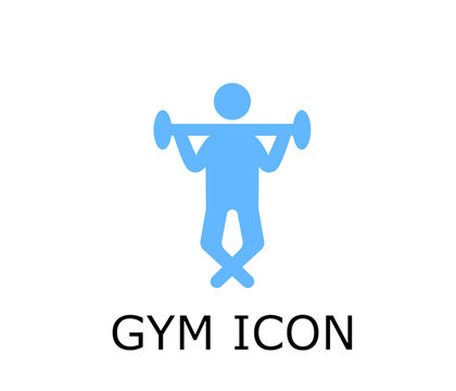 Modern man fitness gym icon 