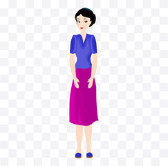 female isolated illustration. woman