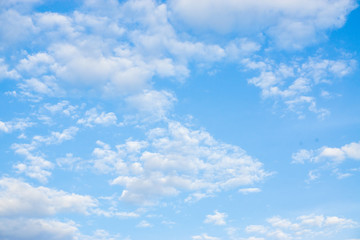 Naklejka na ściany i meble Blue sky with morning cloud