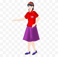 female isolated illustration. woman