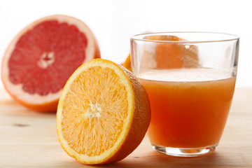 freshly squeezed citrus juice. Orange and grapefruit