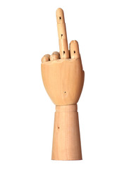 view of hand offense gesture isolated