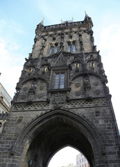 Powder Gate also called Powder tower in Prague in Czech Repubic