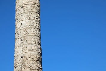 Column of Marcus Aurelius in Rome Italy