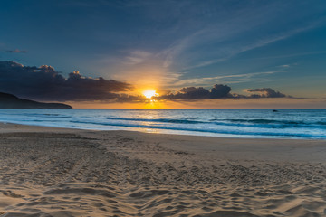 Bright and Blue Sunrise Seascape