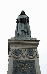 Statue of Giordano Bruno an Italian Dominican friar in Square ca