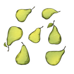 Mehrere unterschiedliche Birnen