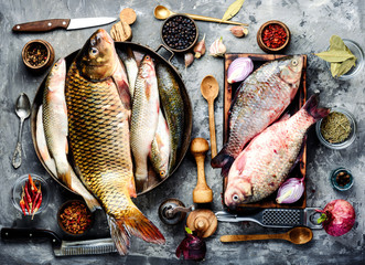 Fresh fish and ingredients