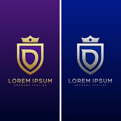 Luxury Letter D Concept illustration vector Design template