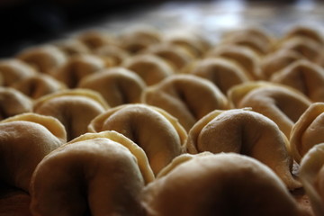 raw dumplings on the table