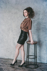 Naklejka premium girl in the style of the 80s