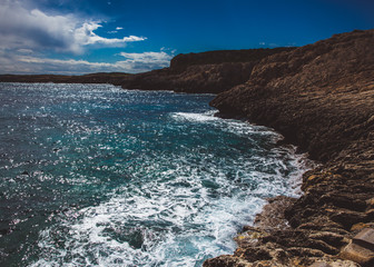 Beautiful sea shore in Cyprus. A view of a sea shore in Kavo Greko nenar Aiya Napa, Cyprus