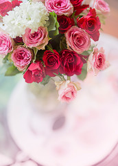 Beautiful bouquet of red roses