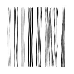 Set of hand drawn lines. drawn by pen, felt-tip pen, brush and ink. vector illustration on white background