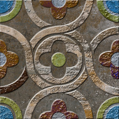 beautiful ornament pattern hand made tile design