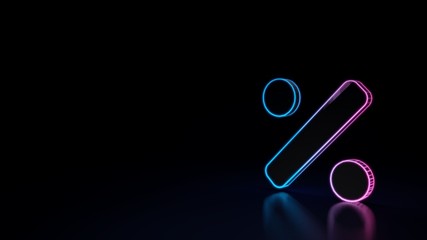 3d icon of percentage