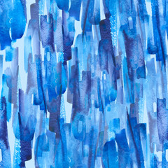 Watercolor blue seamless background, blot, blob, splash of blue paint. Watercolor blue, white spot, abstraction. Abstract art illustration, scenic background. Beautiful bright pattern. Abstract 