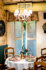 Country style interior cafe with handmade details