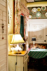 Obraz na płótnie Canvas Country style interior cafe with handmade details