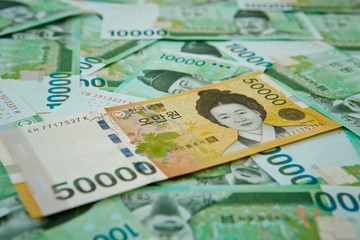 Korean won banknotes