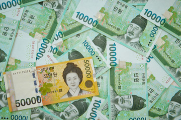 Korean won banknotes