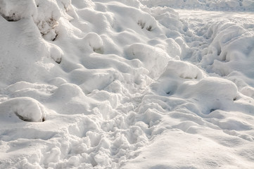 Obraz premium Heap of snow in winter