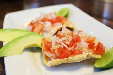 tostada camaron
