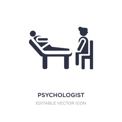 psychologist icon on white background. Simple element illustration from People concept.