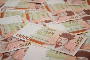 Korean won banknotes