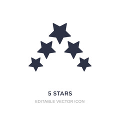 Obraz premium 5 stars icon on white background. Simple element illustration from Shapes concept.